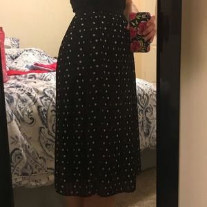 Pleated Polka Dot Skirt